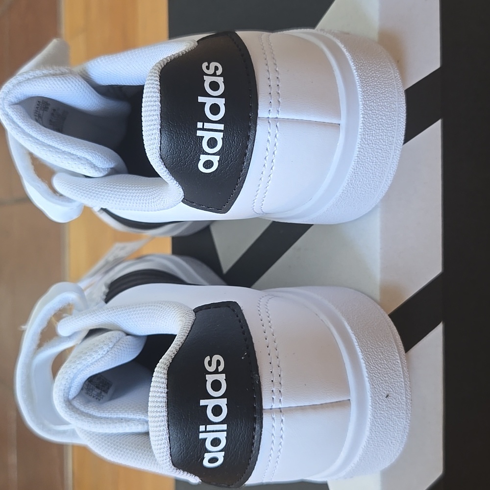 Adidas Gtand Court 2.0 EL Kids Sneakers Size 1 White / Black IH5529 - Picture 3 of 7